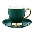 6 TAZAS CON PLATILLO ROYAL GREEN&GOLD