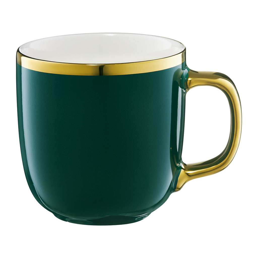 6 TAZAS ROYAL GREEN&GOLD