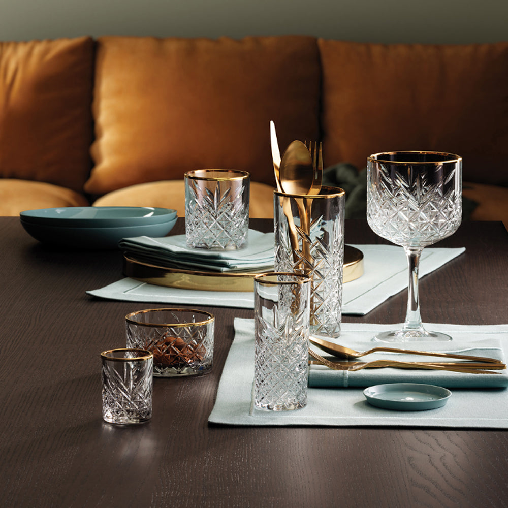 SET DE 4 COPAS DE VINO TIMELESS GOLD