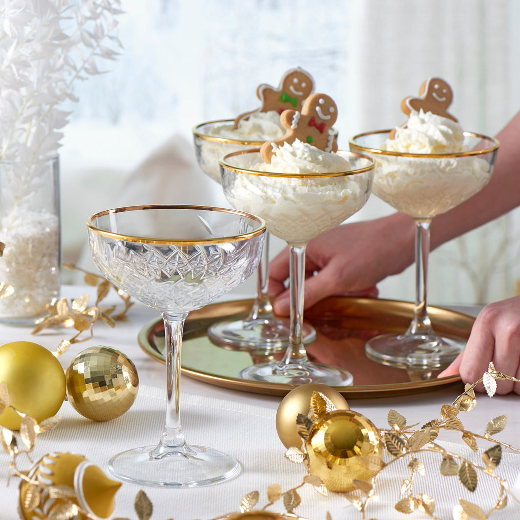 SET DE 4 COPAS DE CAVA TIMELESS GOLD